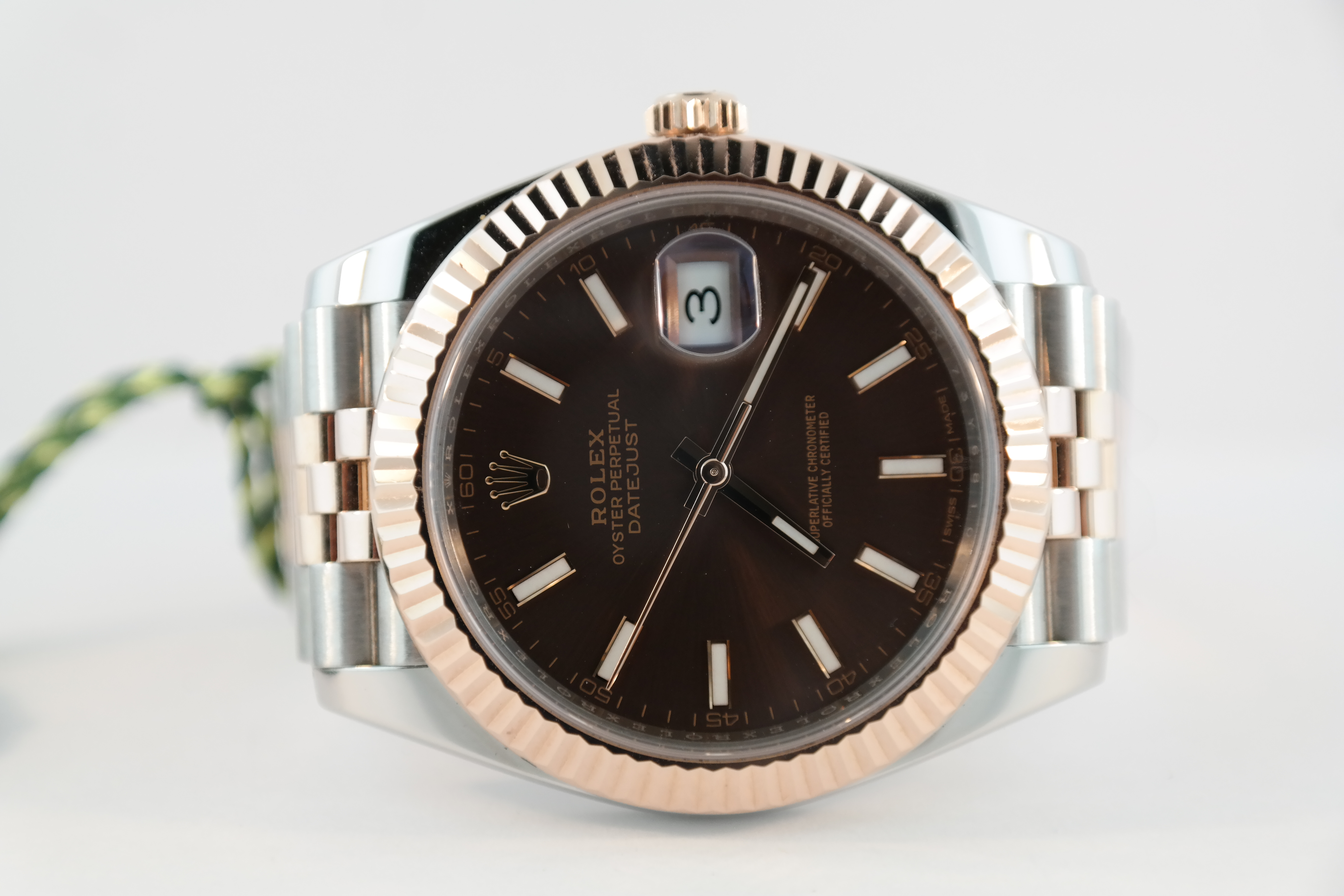 rolex datejust 41 rose gold chocolate dial